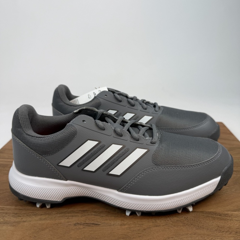 New Mens Adidas Tech Response 3.0 Gray Cleat Golf Shoes Sneakers Size 7.5 M NIB